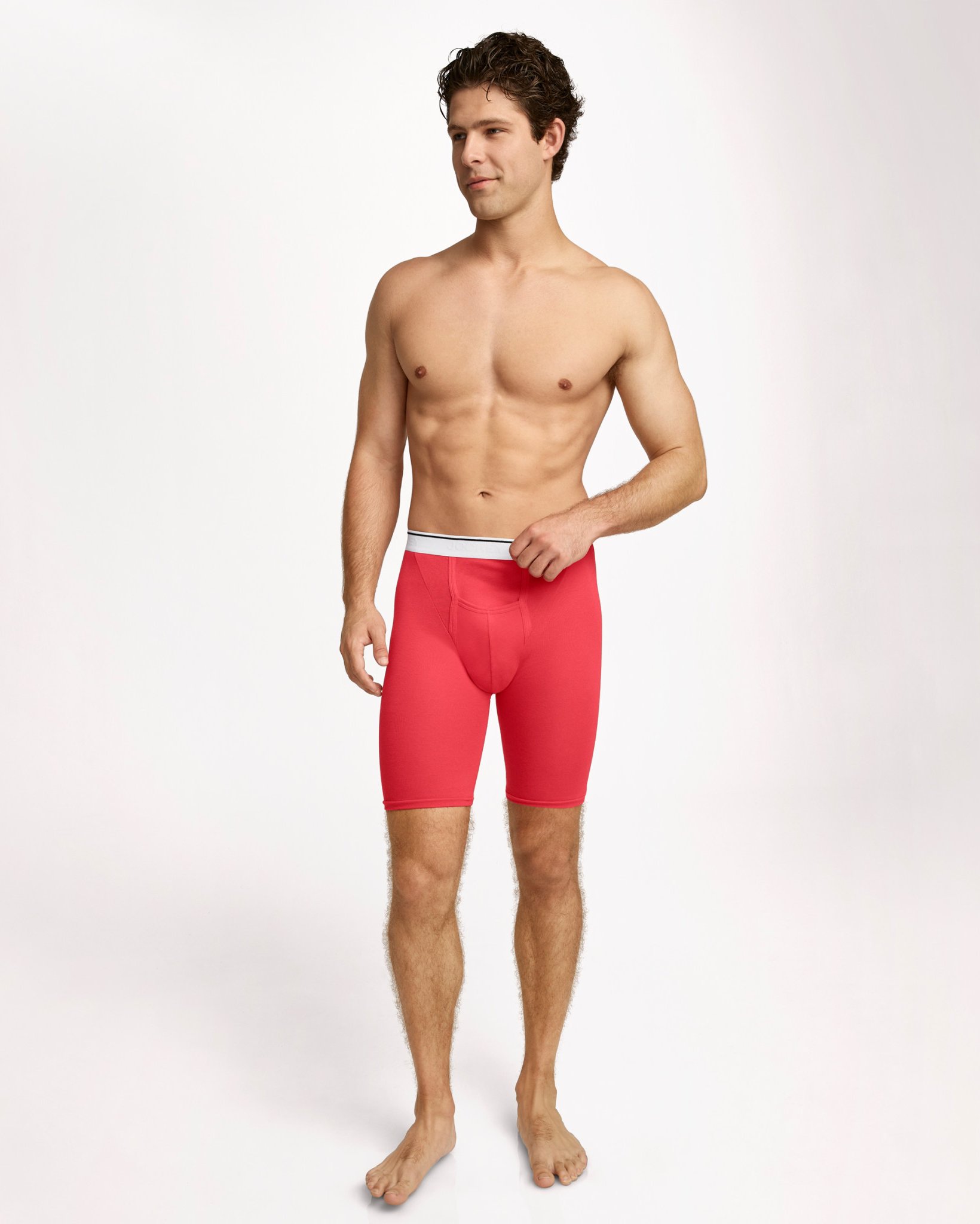 Jockey Slip Midway Uomo (Confezione Da 2) – Modello 1147 Con Patta Orizzontale, Colore Mar Caspio E Foglia Di Tè, Large