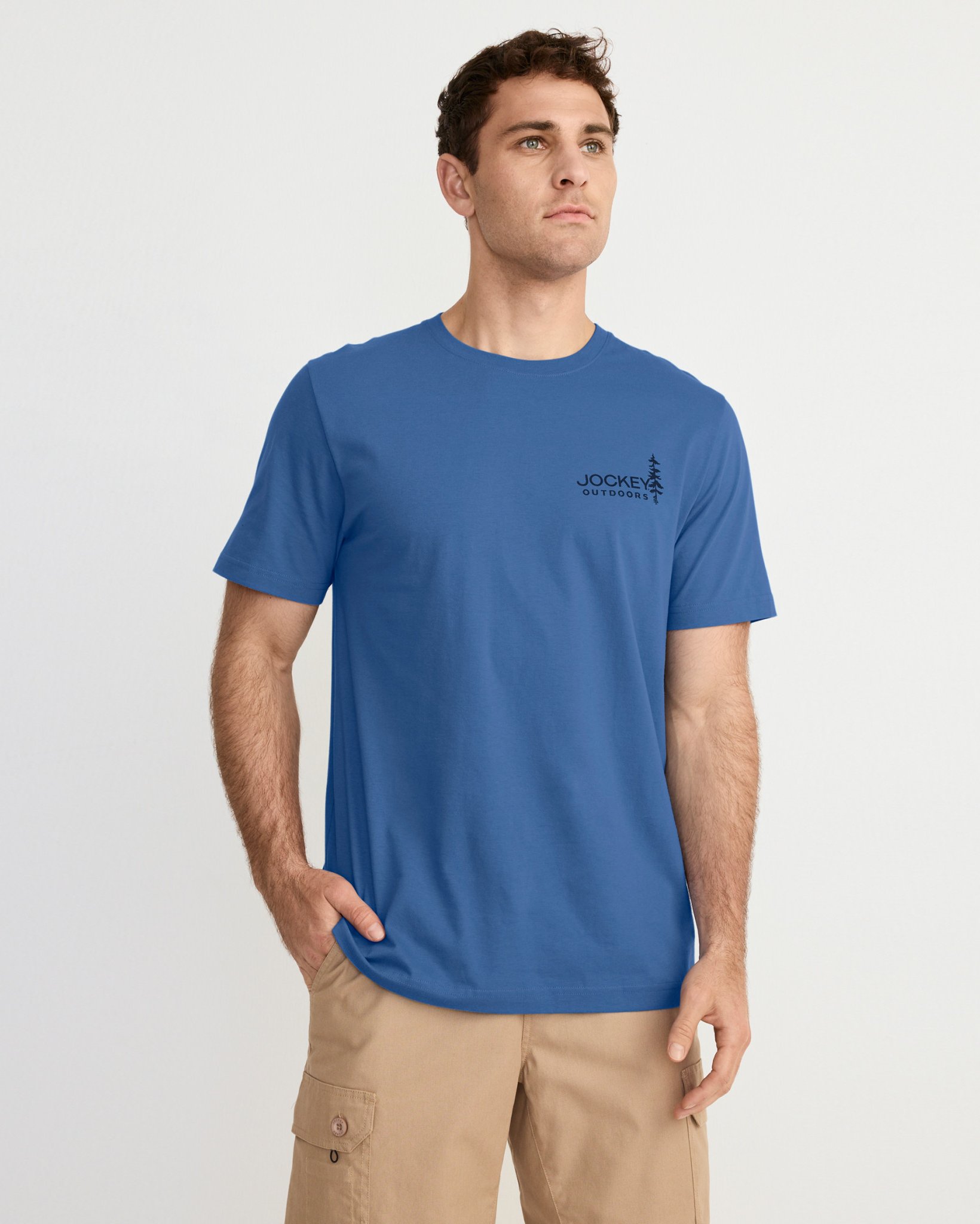 Jockey Boys Essential Short Sleeve T-Shirt | Soft Jersey, Crew Neck, Contrast Trim, Reflective Logo, Classic Fit