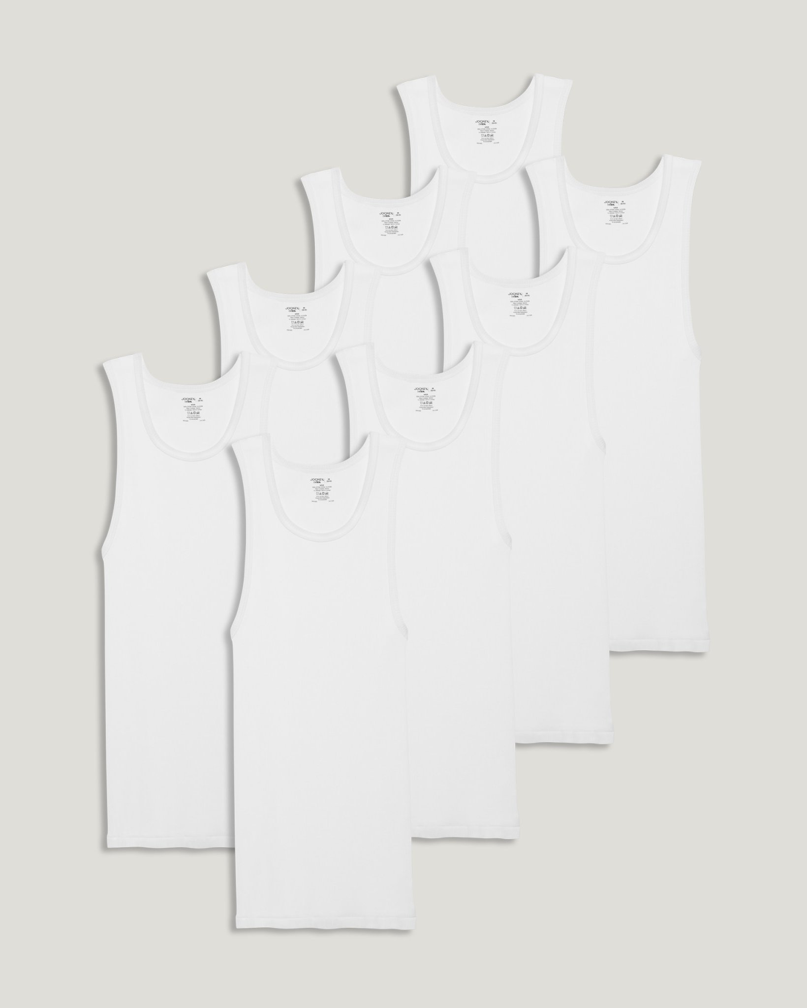 100% Cotton A-Shirt Tank - 8 Pack