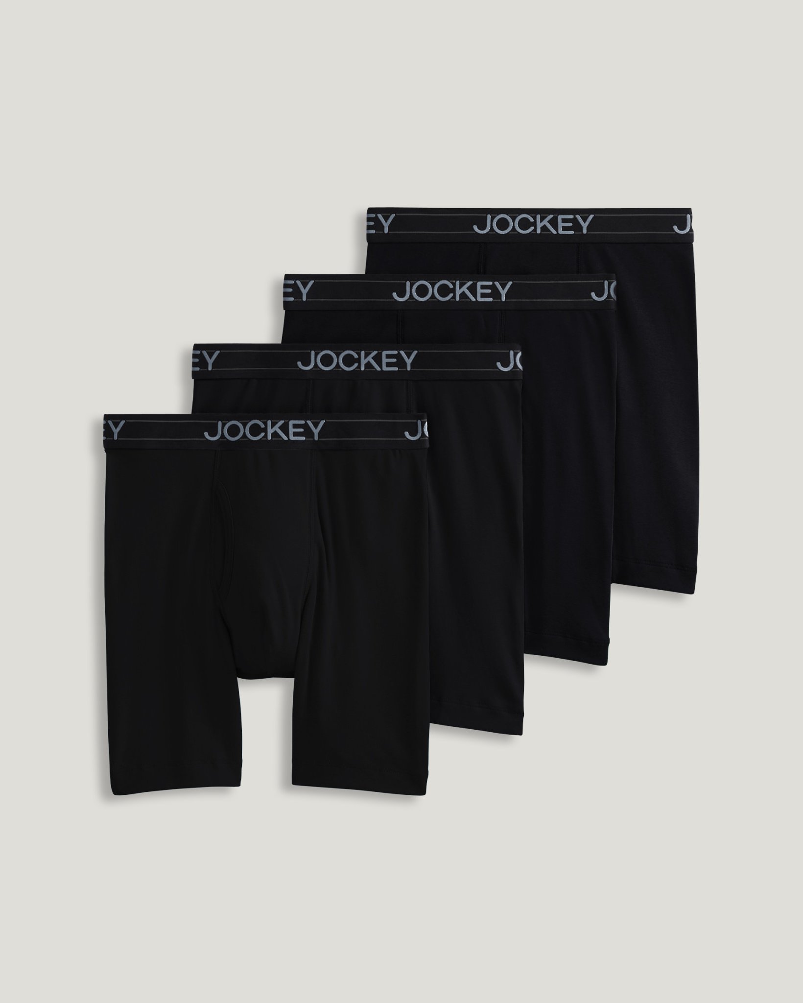 Lightweight Cotton Blend 7" Long Leg Boxer Brief - 4 Pack