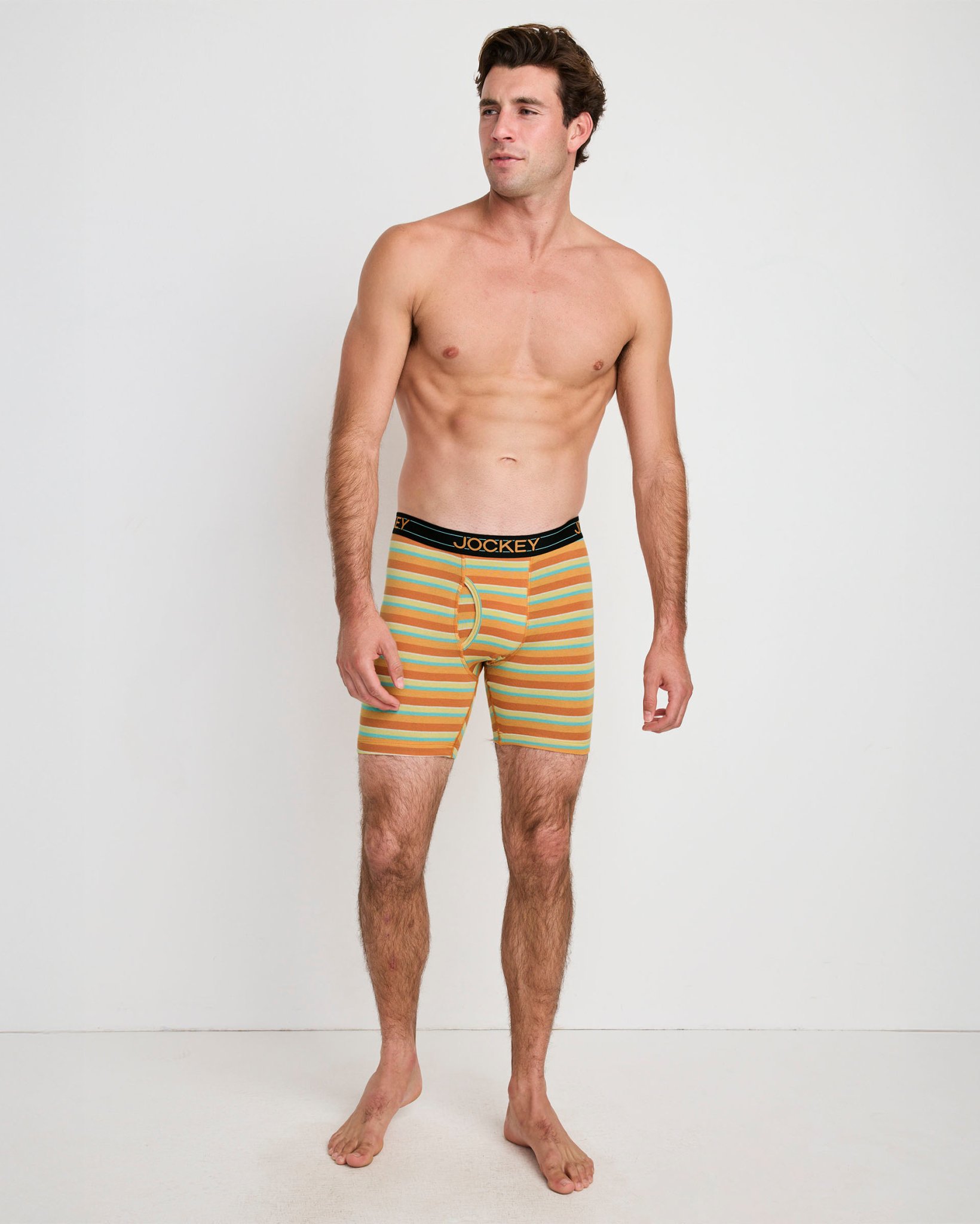 Lightweight Cotton Blend 7" Long Leg Boxer Brief - 4 Pack