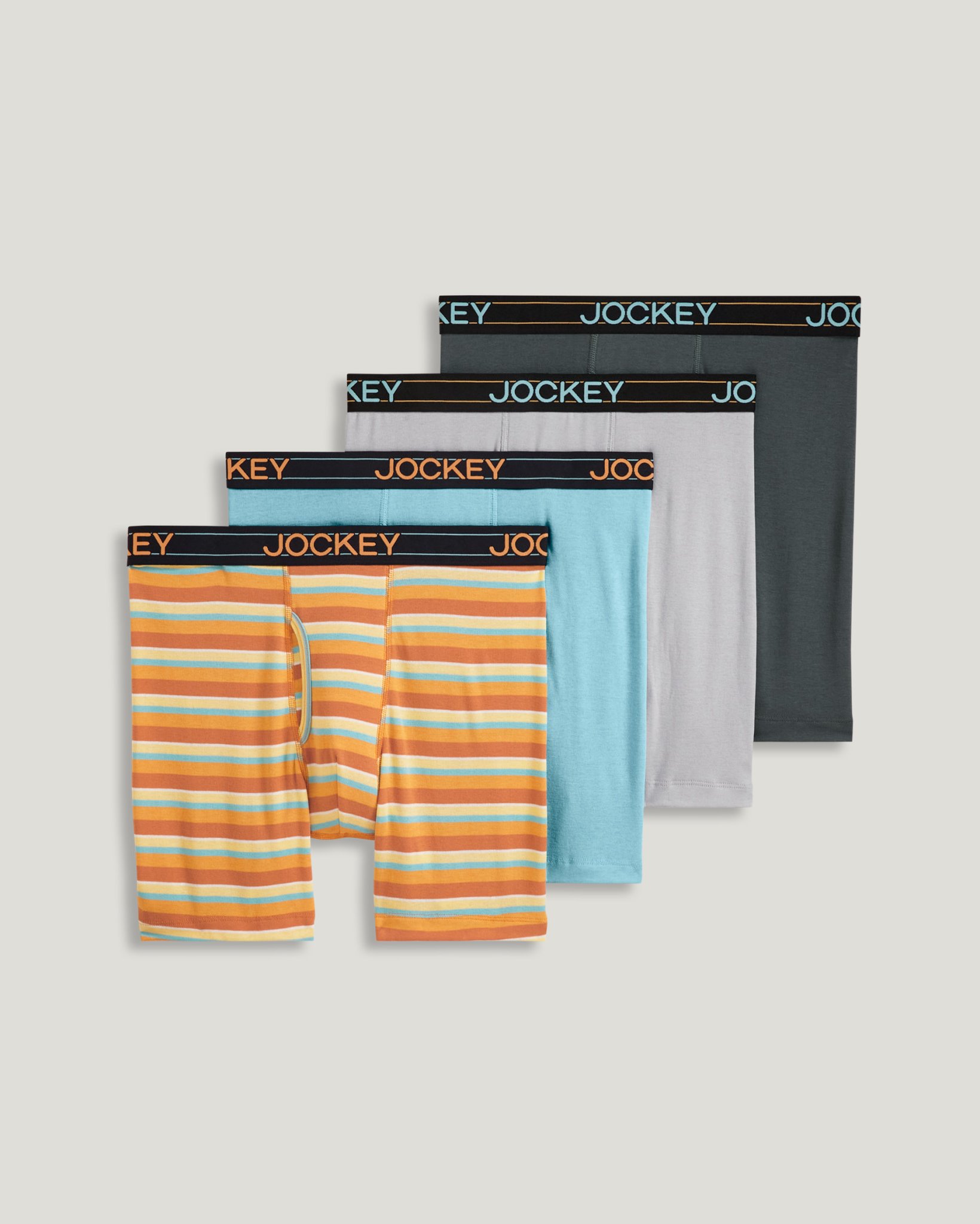 Lightweight Cotton Blend 7" Long Leg Boxer Brief - 4 Pack