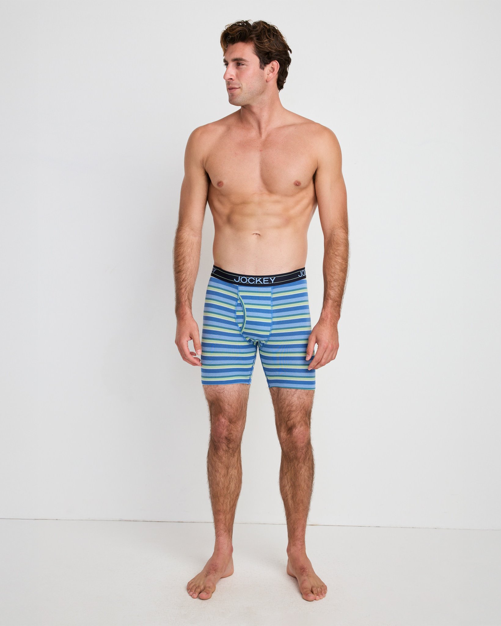 Lightweight Cotton Blend 7" Long Leg Boxer Brief - 4 Pack