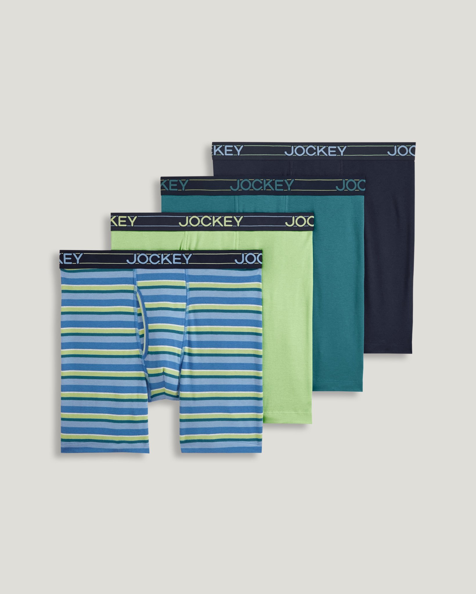 Lightweight Cotton Blend 7" Long Leg Boxer Brief - 4 Pack