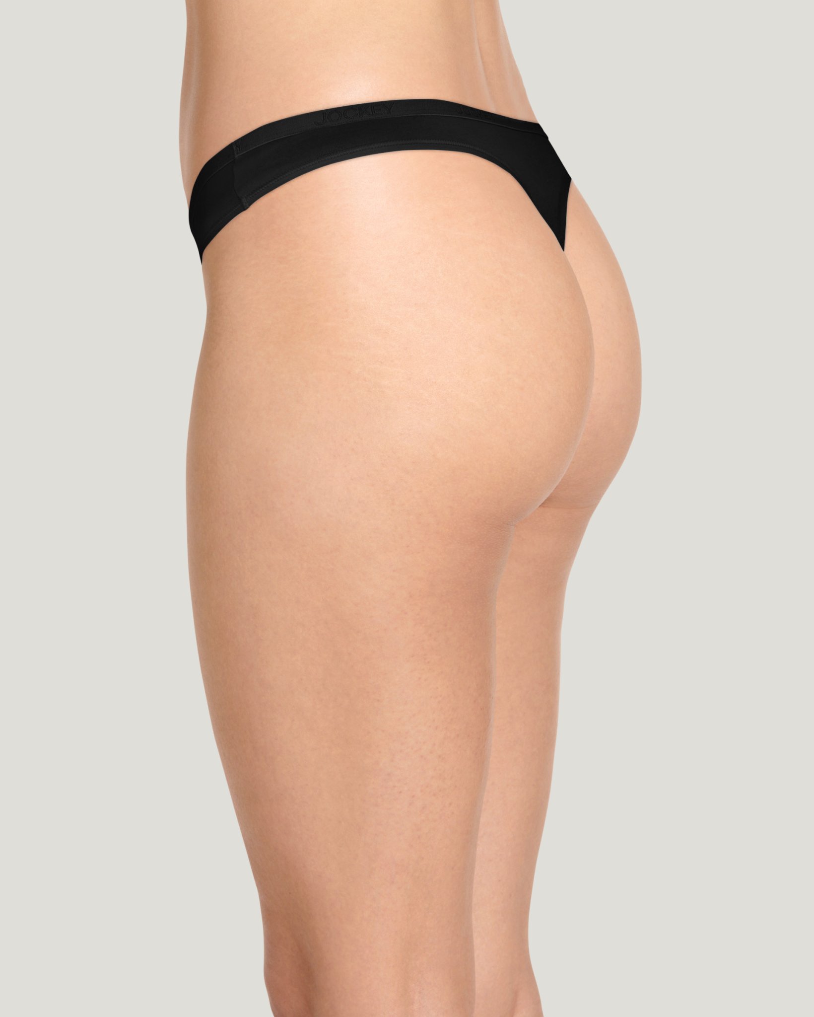 Organic Cotton Stretch Logo Thong - 6 Pack
