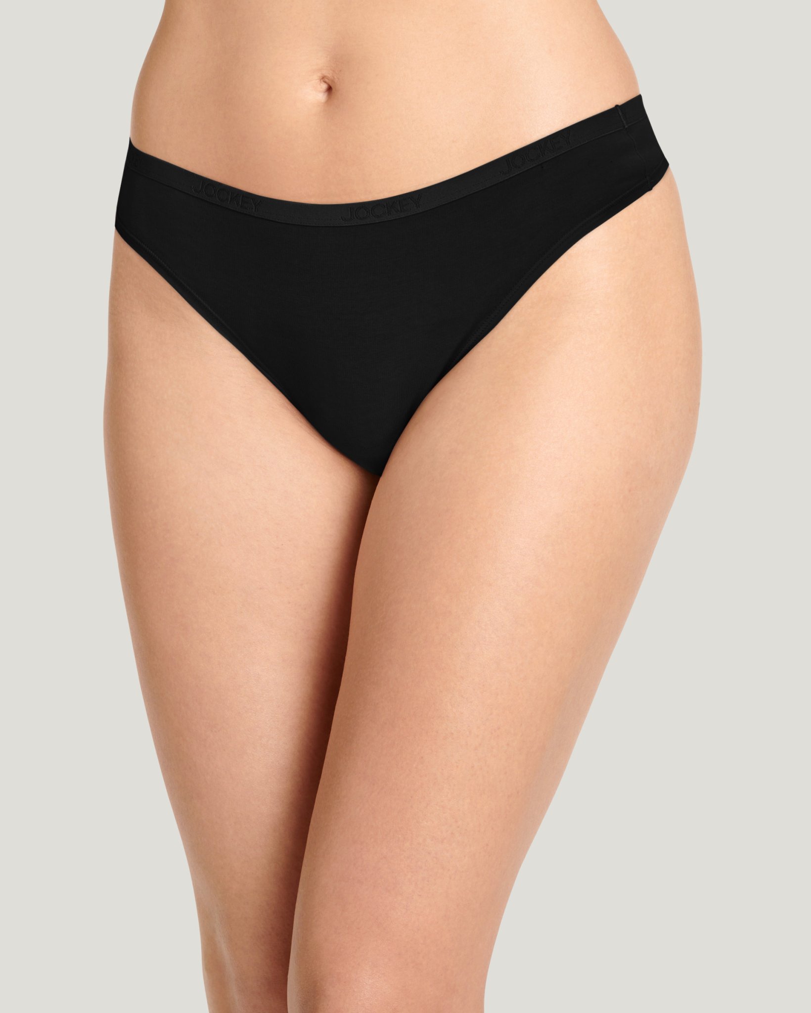 Organic Cotton Stretch Logo Thong Pack