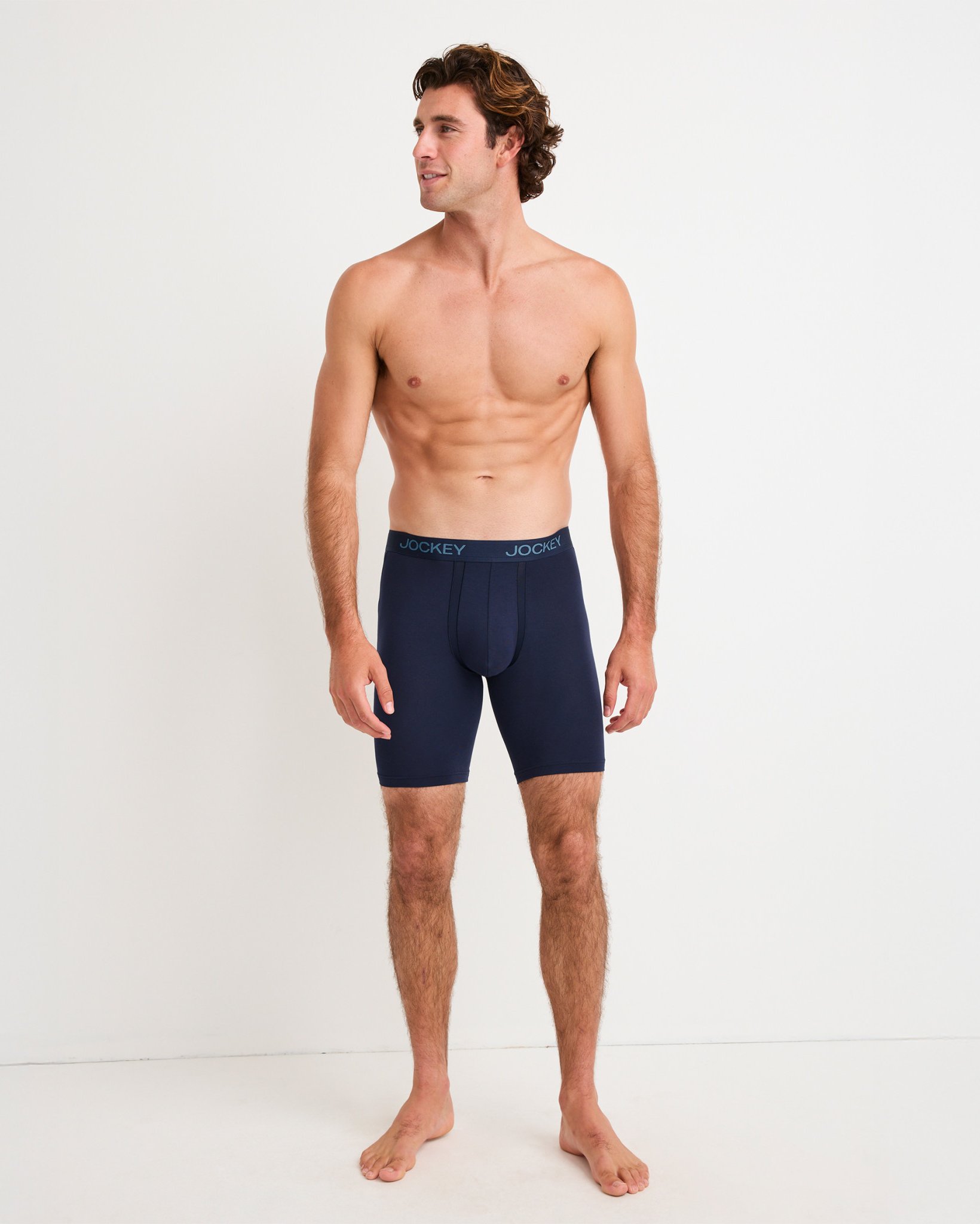 Chafe Proof Pouch Ultra Soft Modal 8.5" Long Leg Boxer Brief - 3 Pack