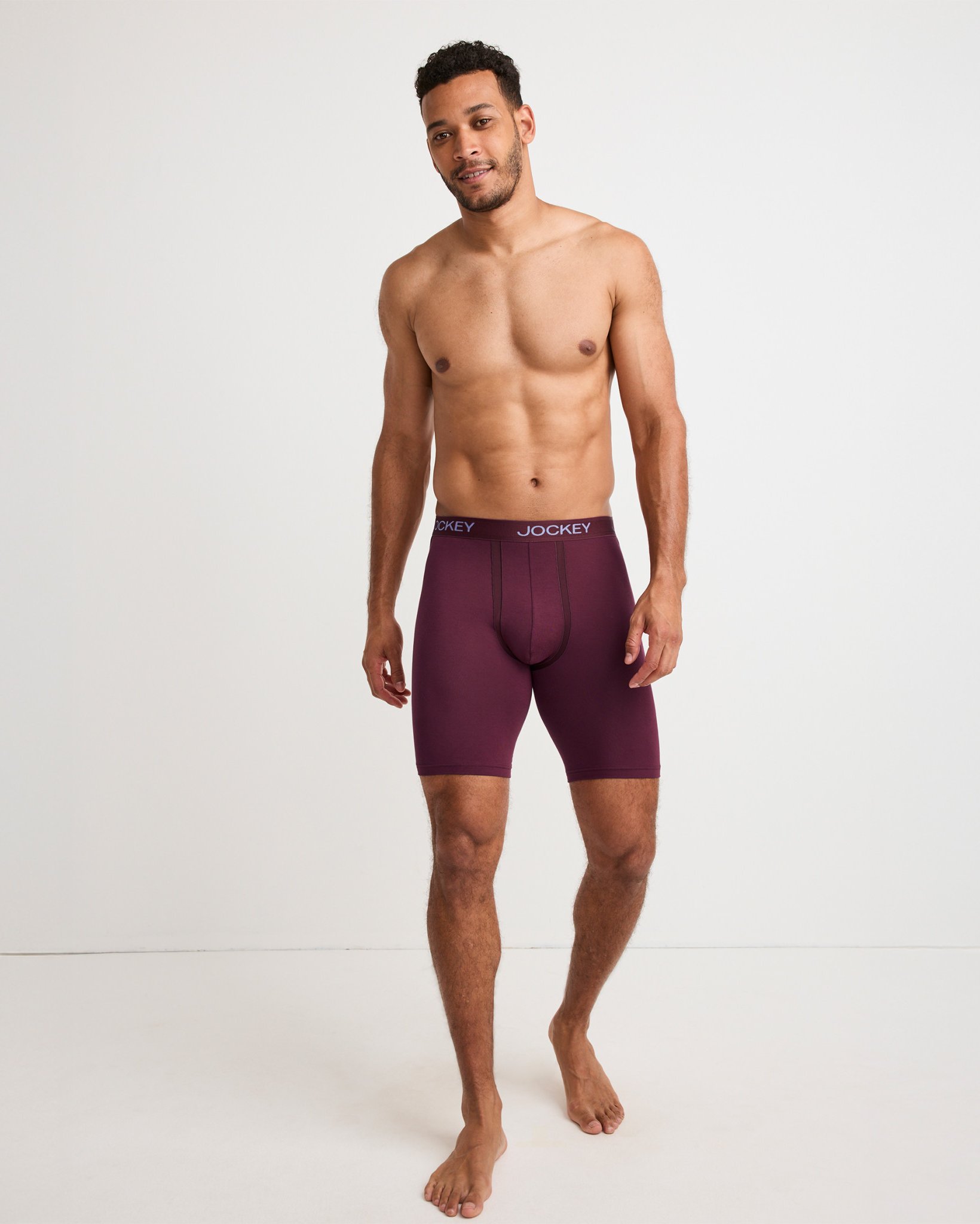 Chafe Proof Pouch Ultra Soft Modal 8.5" Long Leg Boxer Brief - 3 Pack