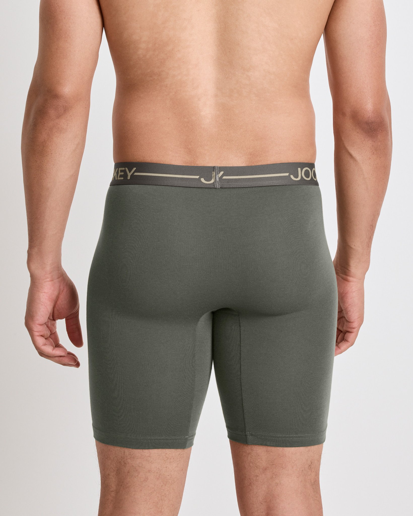 Organic Cotton Stretch 9.5" Long Leg Boxer Brief - 3 Pack