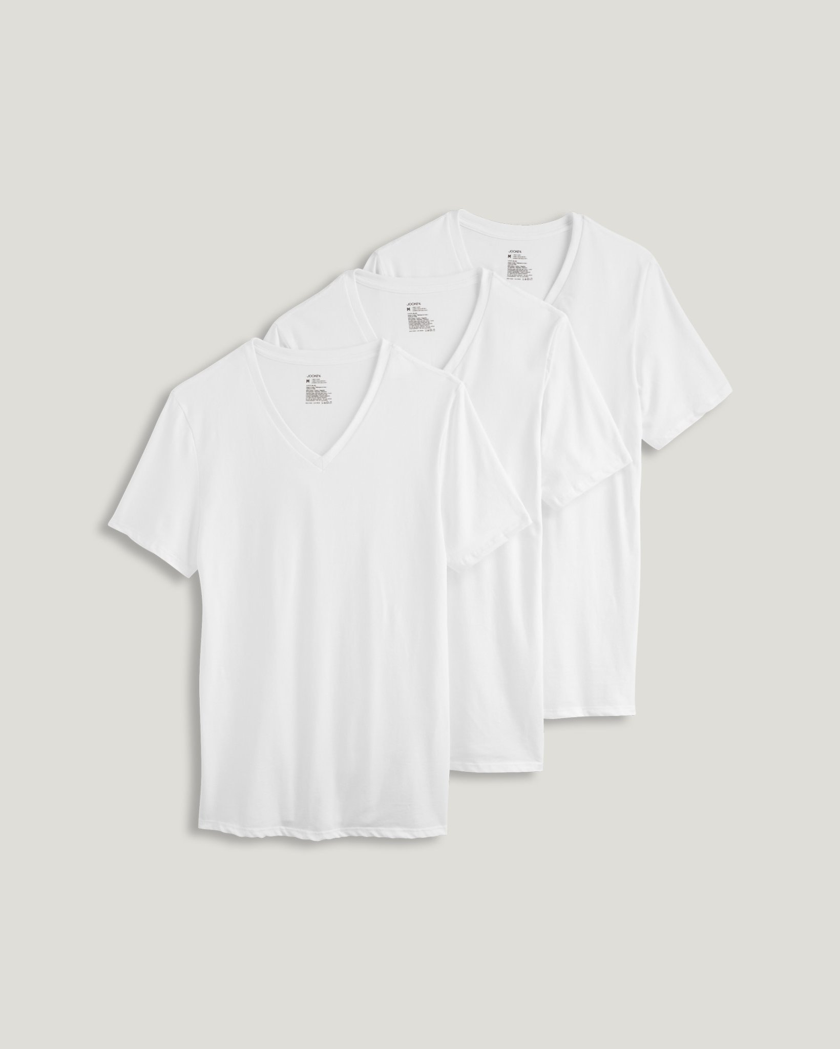 Cotton Stretch V-Neck Undershirt - 3 Pack