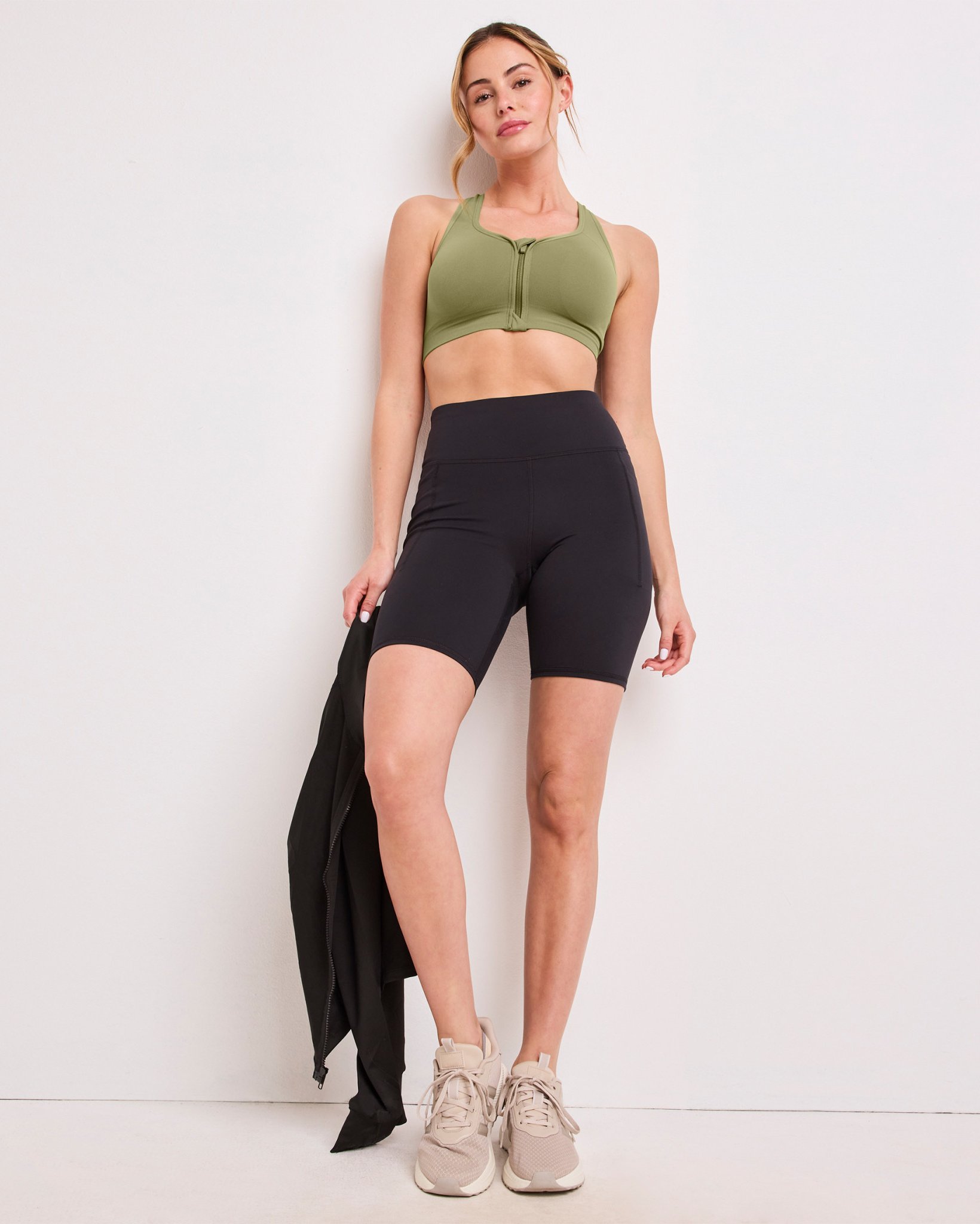 Seamfree® Mid Impact Zip Front Sports Bra