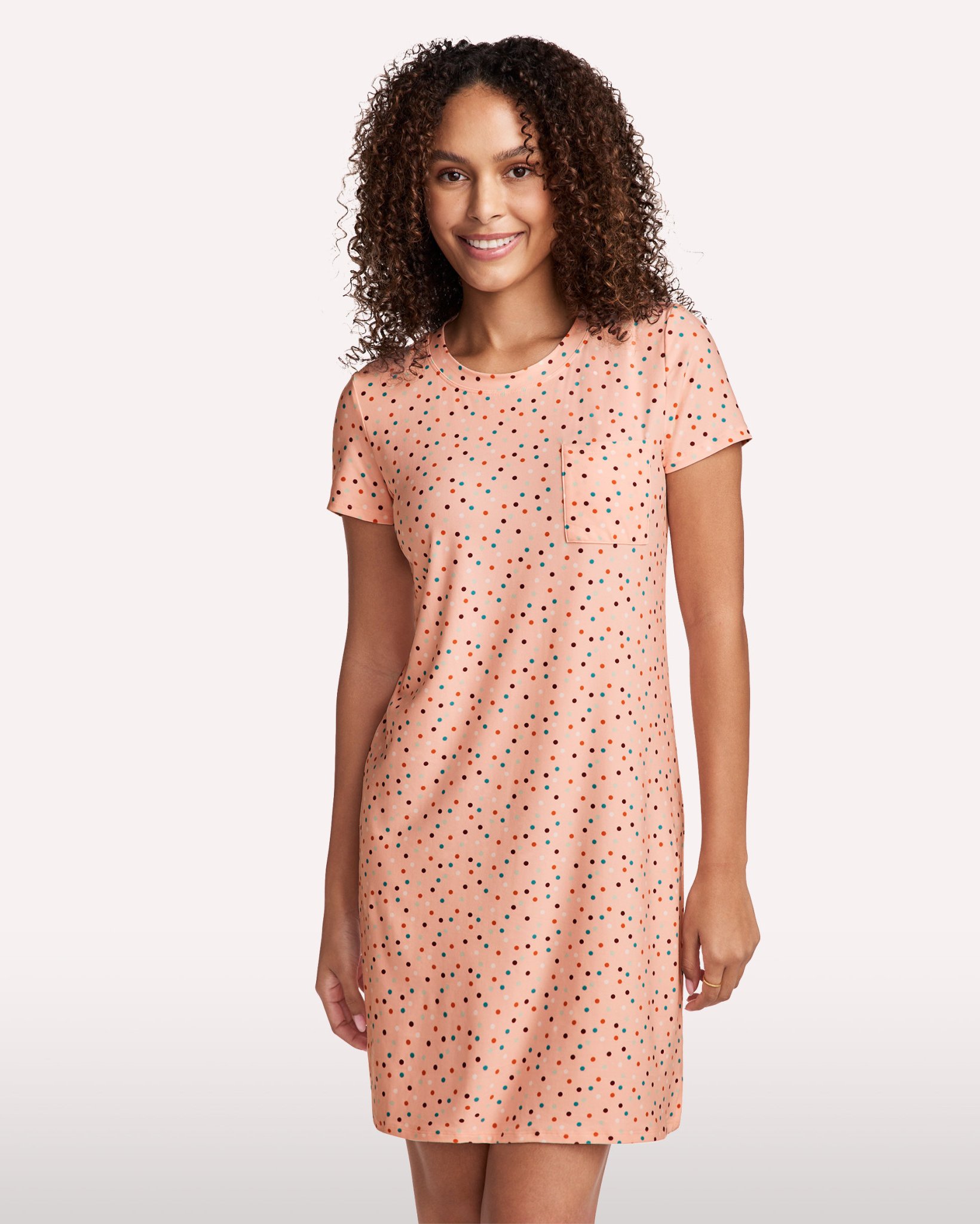 jockey cotton night dress for women Jockey Women's Sleepwear Everyday Essentials 100% Cotton Short Sleeve Sleep,  Grey Bow Stripe, L at Amazon Women's Clothing store