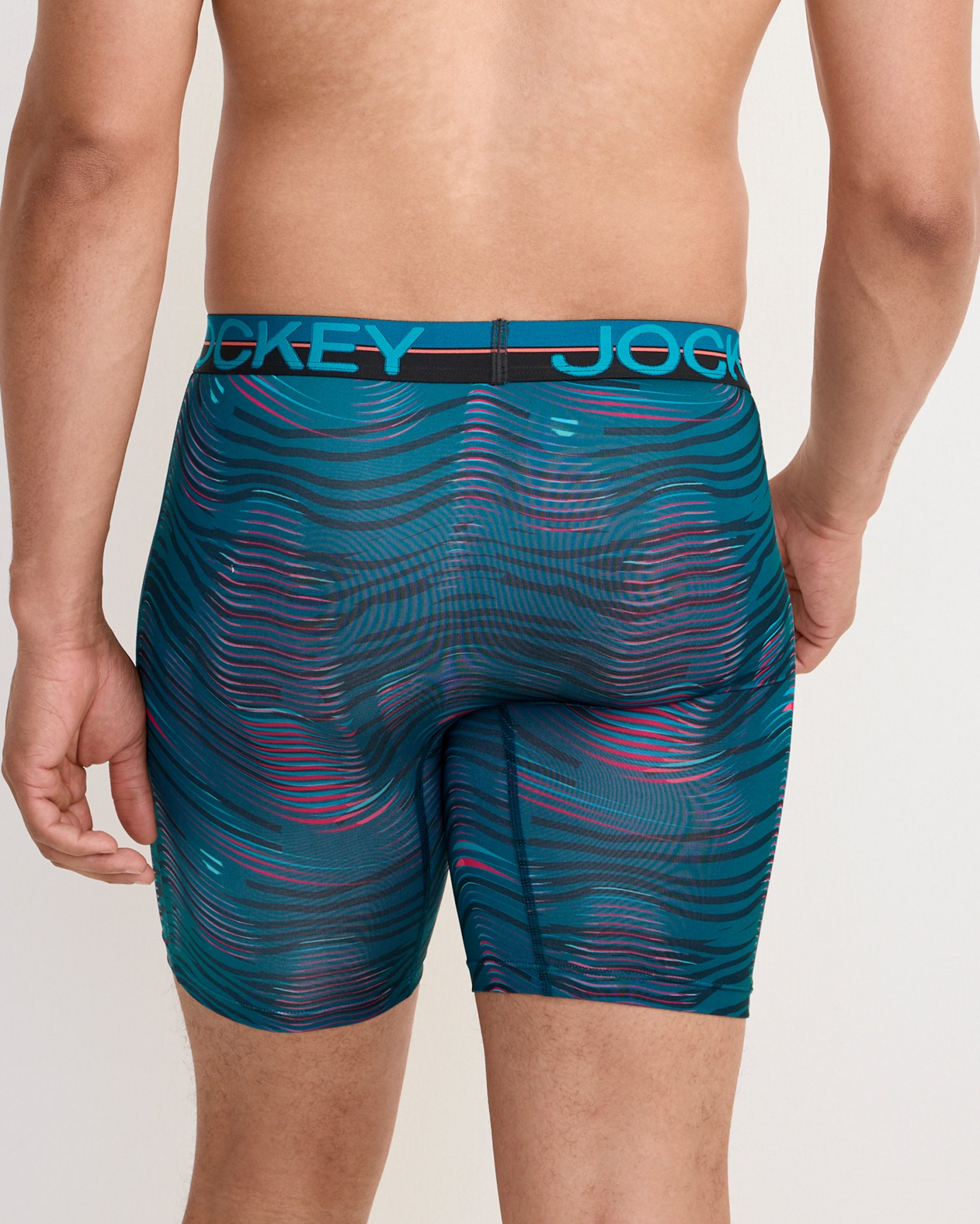 Infinite Cool Microfiber Stretch 8" Long Leg Boxer Brief - 3 Pack