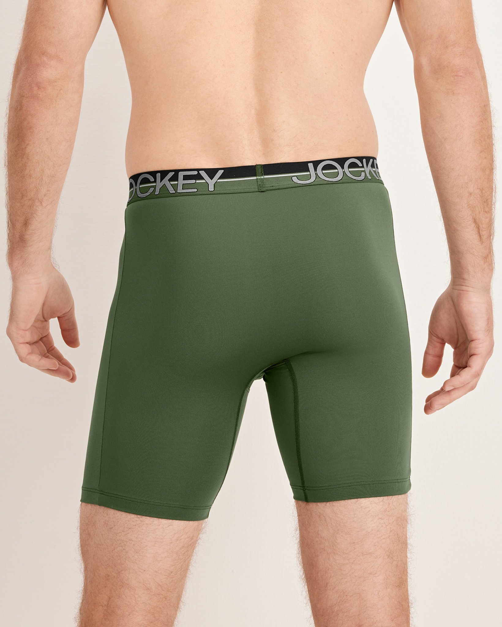 Infinite Cool Microfiber Stretch 8" Long Leg Boxer Brief - 3 Pack