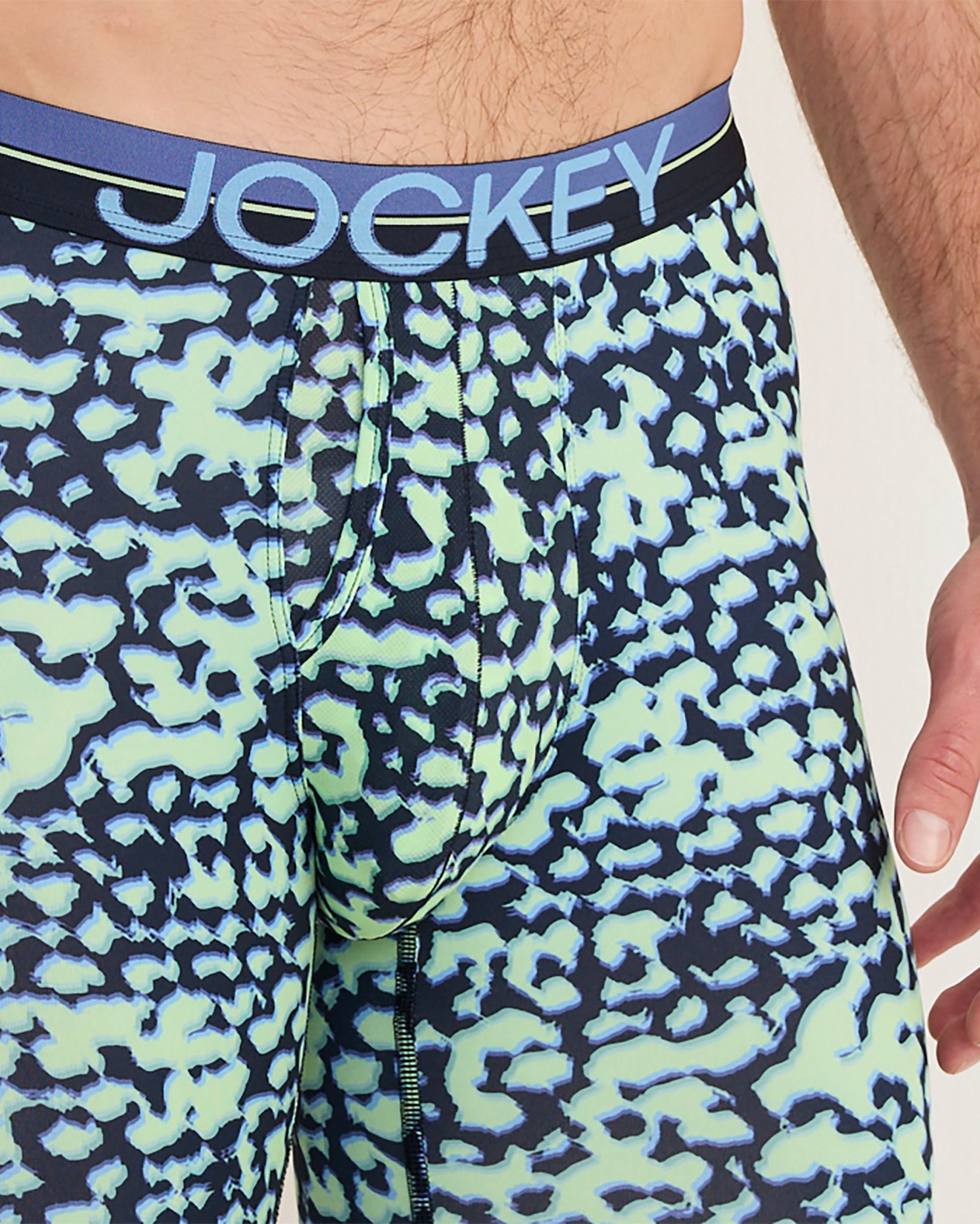 Infinite Cool Microfiber Stretch 8" Long Leg Boxer Brief - 3 Pack