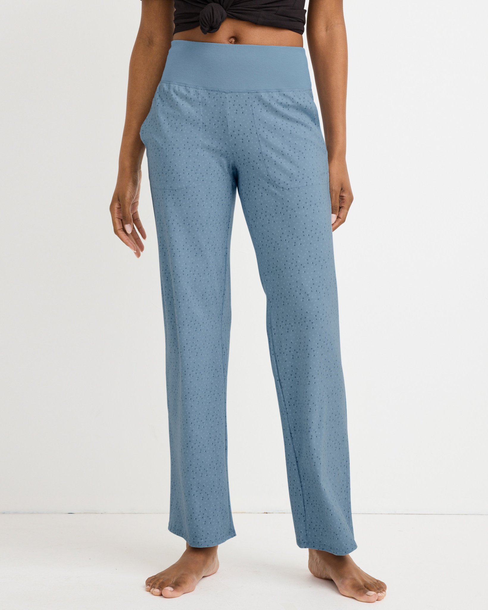 パンツ YOKE PRINTED COTTON KNIT LOUNGE PANTS OMF.jpg