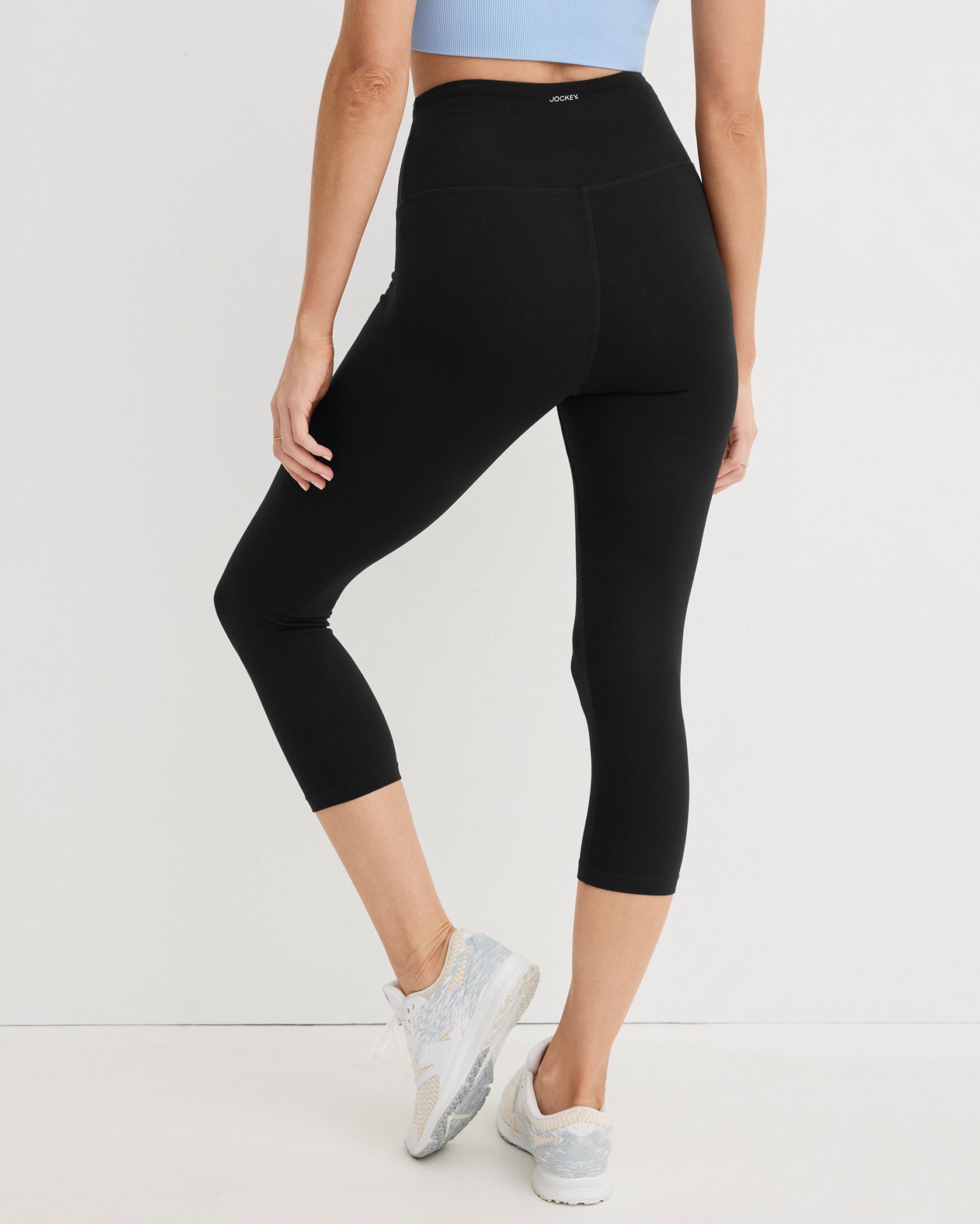 High Rise Cotton Stretch Capri Legging