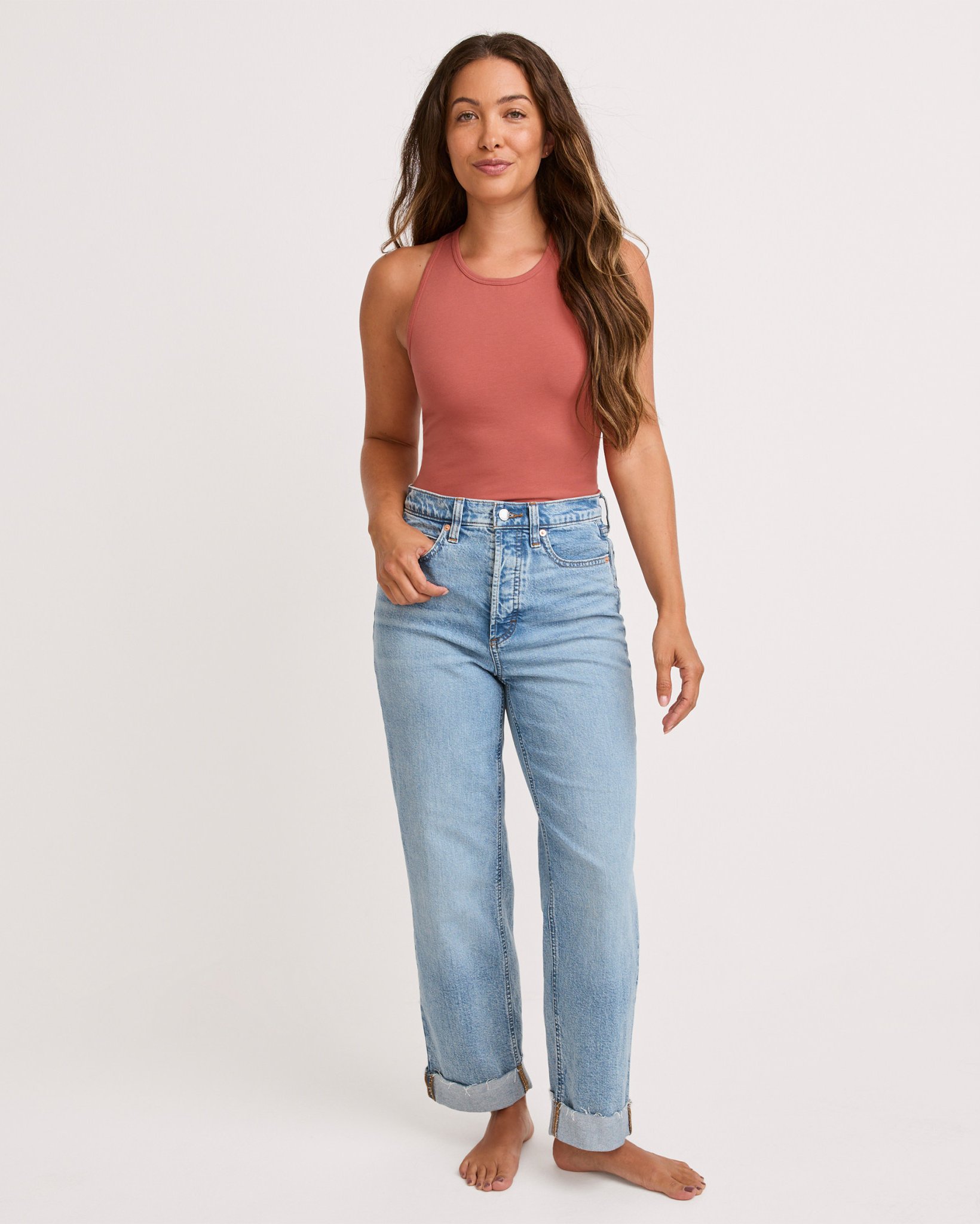 Organic Cotton Stretch Racerback Tank