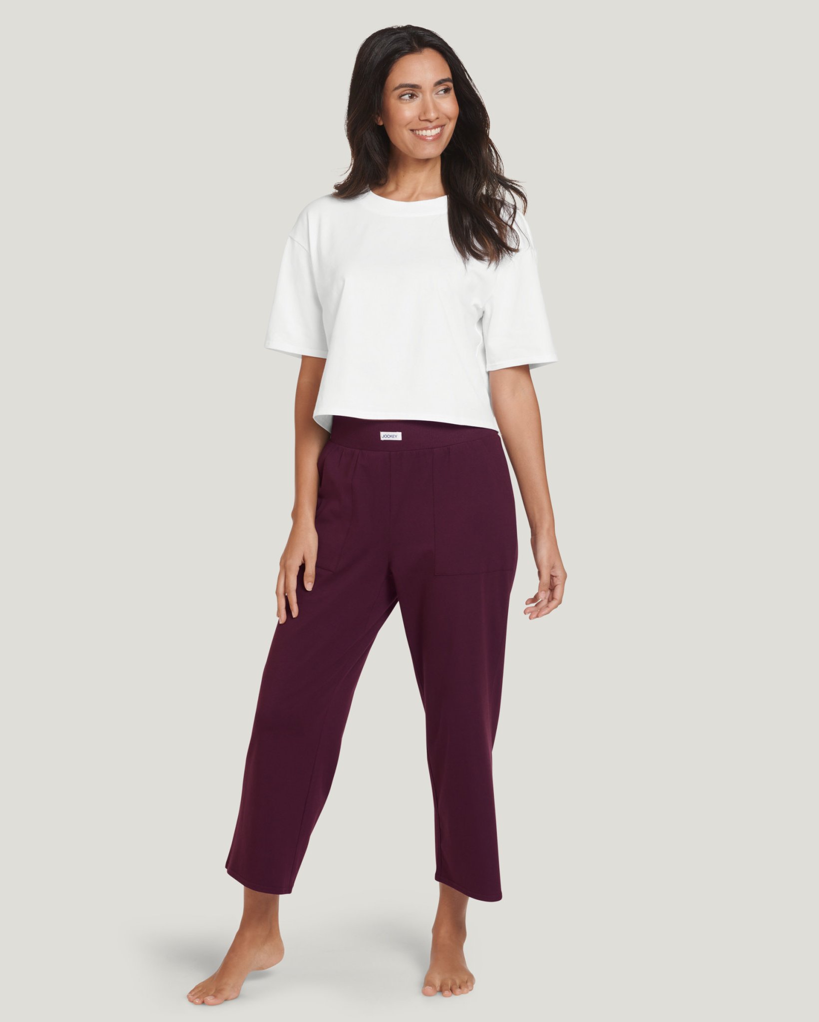 Cotton Stretch Sleep Cropped Pant