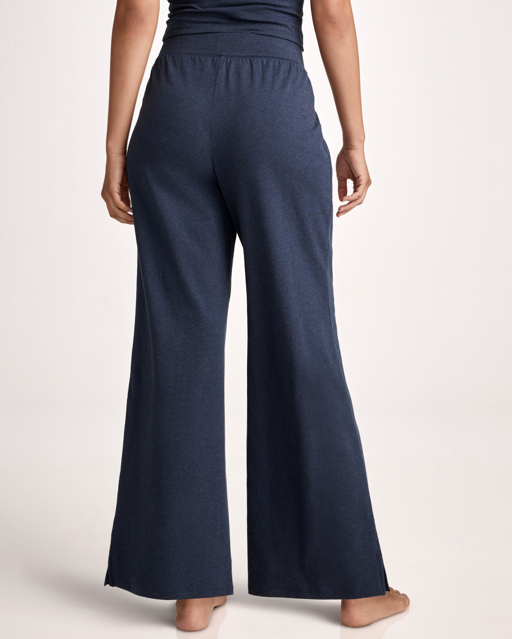 Cotton Stretch Wide Leg Pant