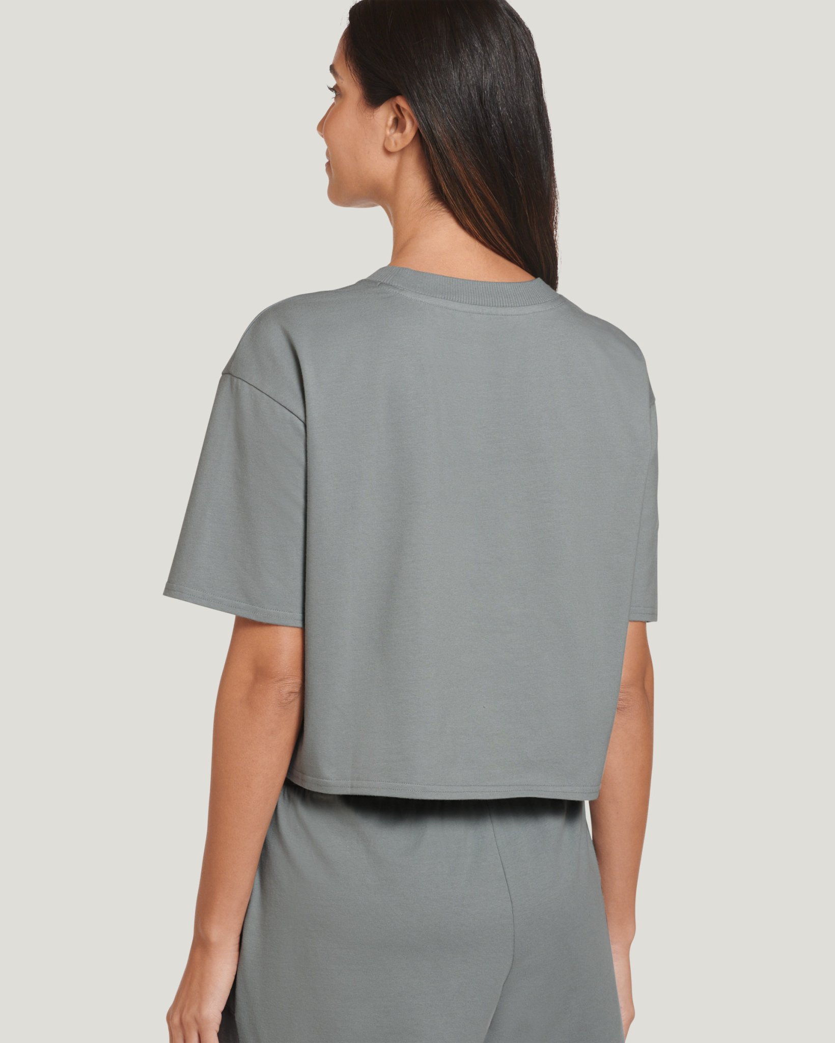 Cotton Stretch Sleep Crop Top