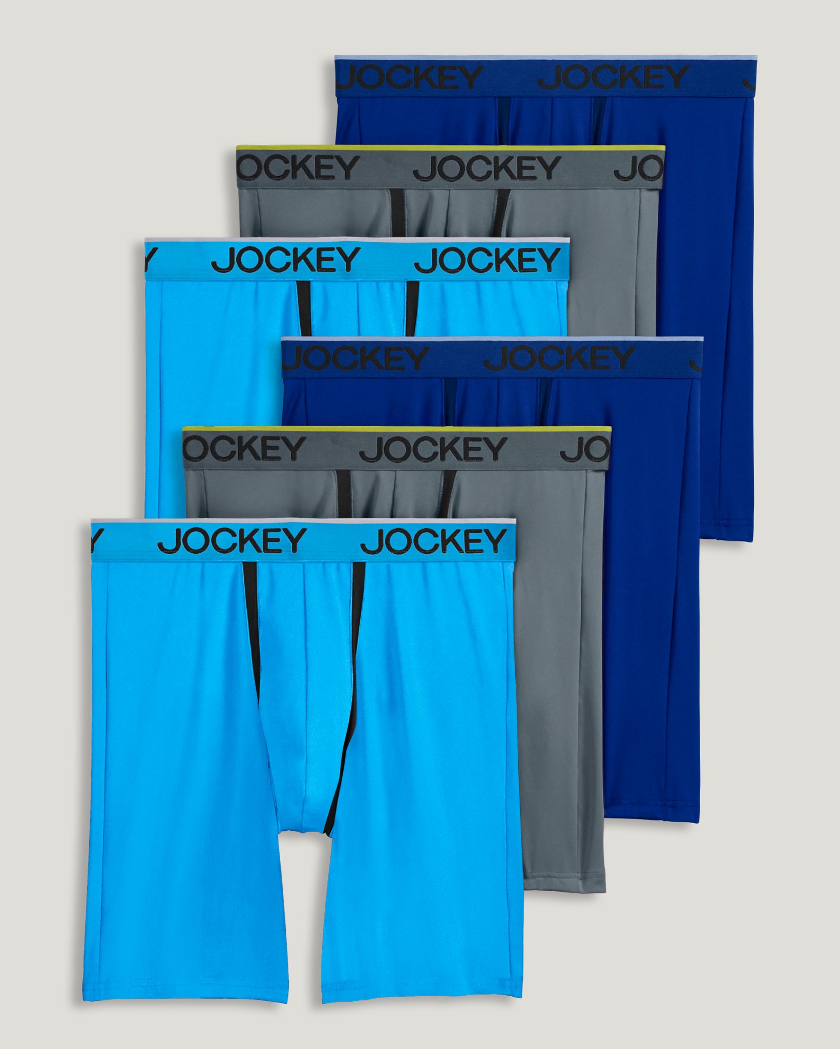 Chafe Proof Pouch Microfiber 8.5" Long Leg Boxer Brief - 6 Pack