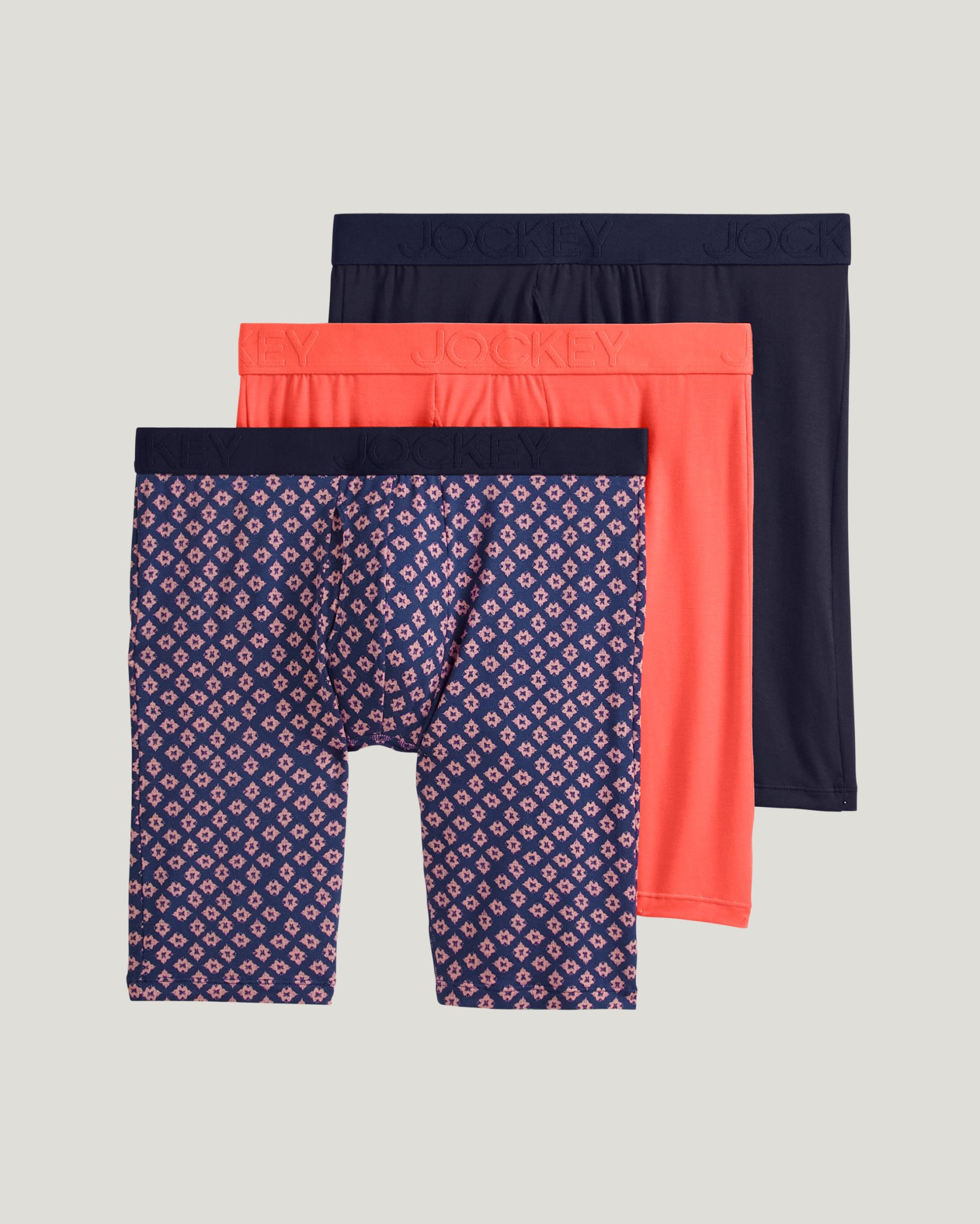 Active Ultra Soft Modal 9" Long Leg Boxer Brief - 3 Pack