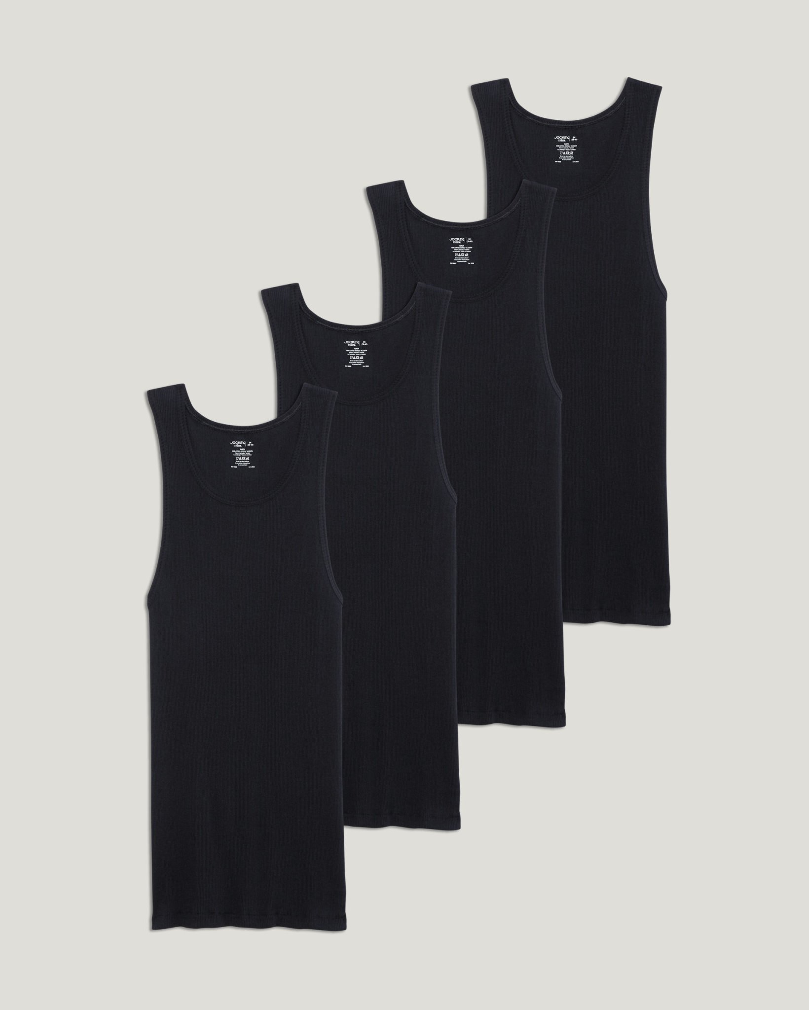 100% Cotton A-Shirt Tank - 4 Pack