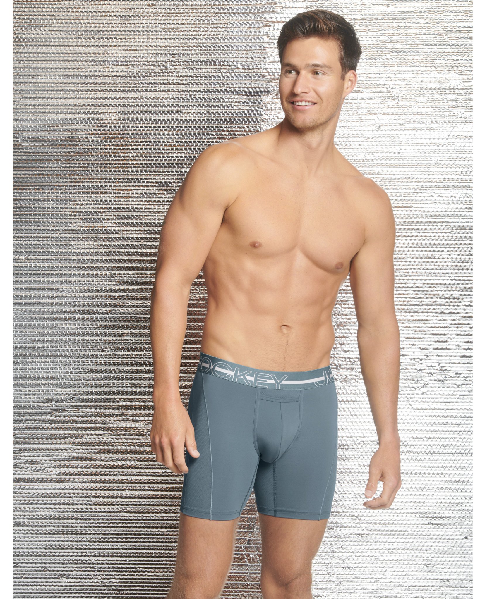 Jockey Sport Silver Microfiber 7.5" Boxer Brief