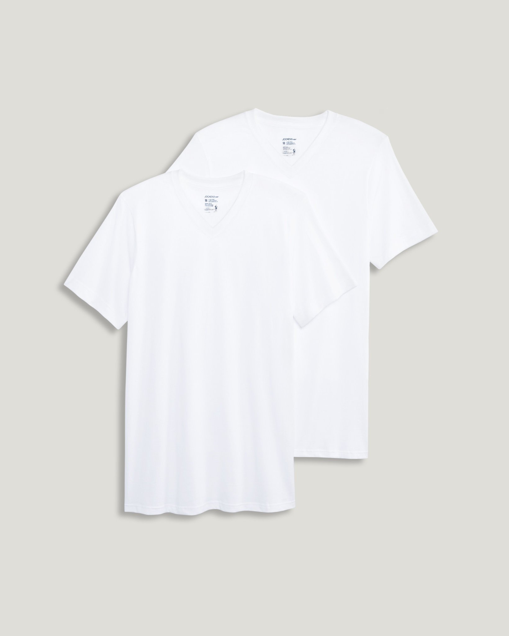 Made in America 100% Cotton V-Neck Undershirt - 2 Pack