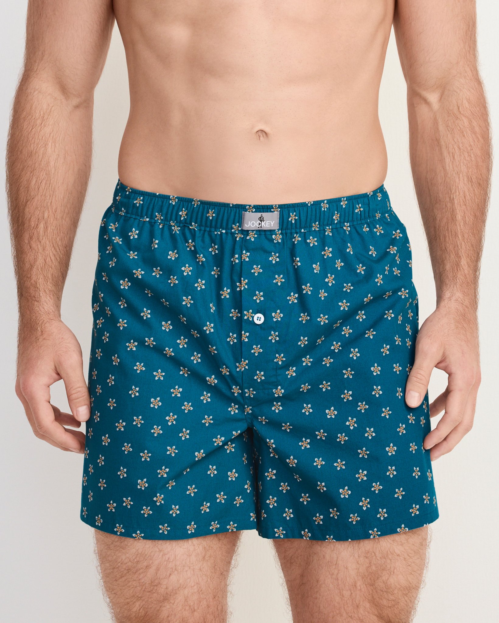 Jockey Men's Jockey Woven Boxer Shorts 100% Cotton Woven 5