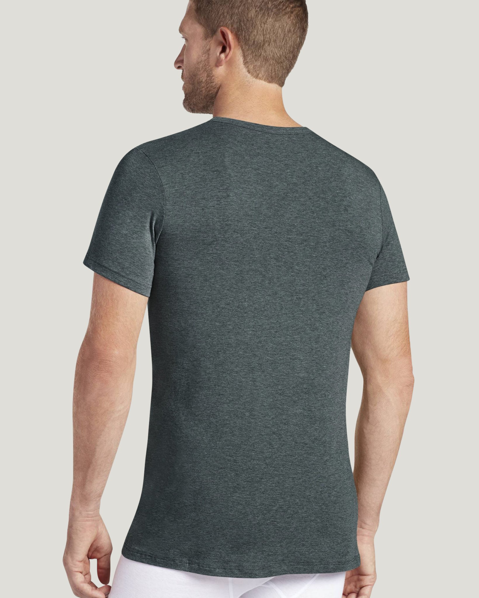 Slim Fit Cotton Stretch V-Neck T-Shirt - 6 Pack