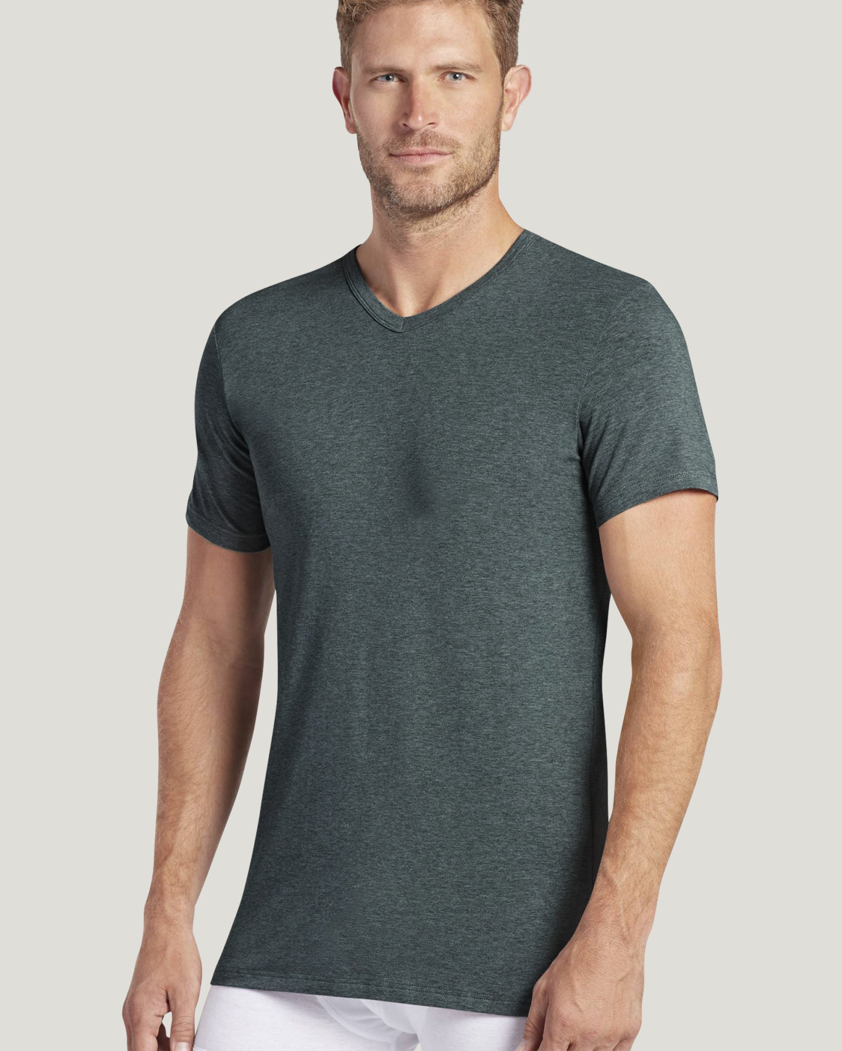 Slim Fit Cotton Stretch V-Neck T-Shirt Pack