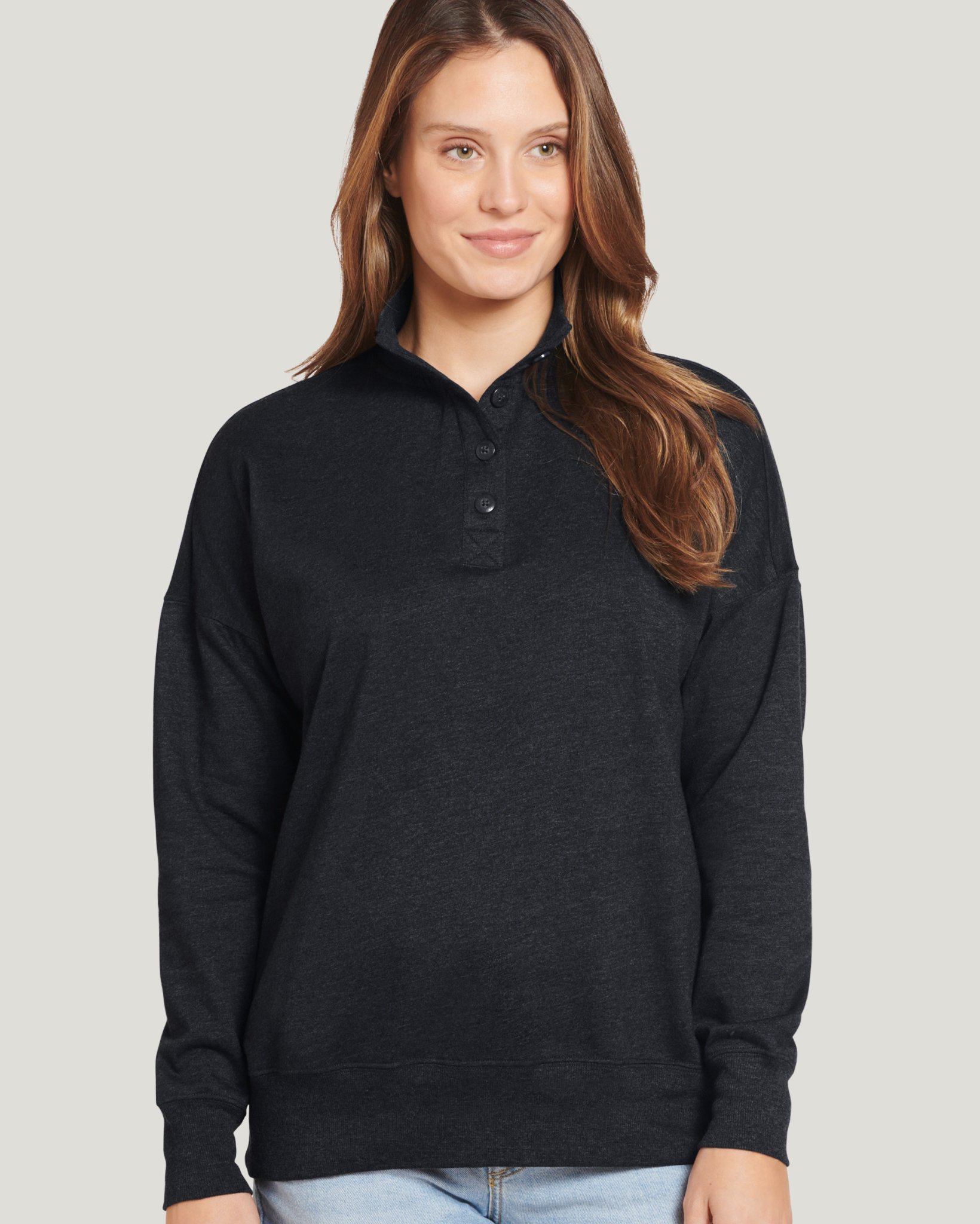 【BAON】Corel Fleece Button Jacket Jumper BN102 Mid-Layer Fleece for Women – Warm & Flexible - Beyond