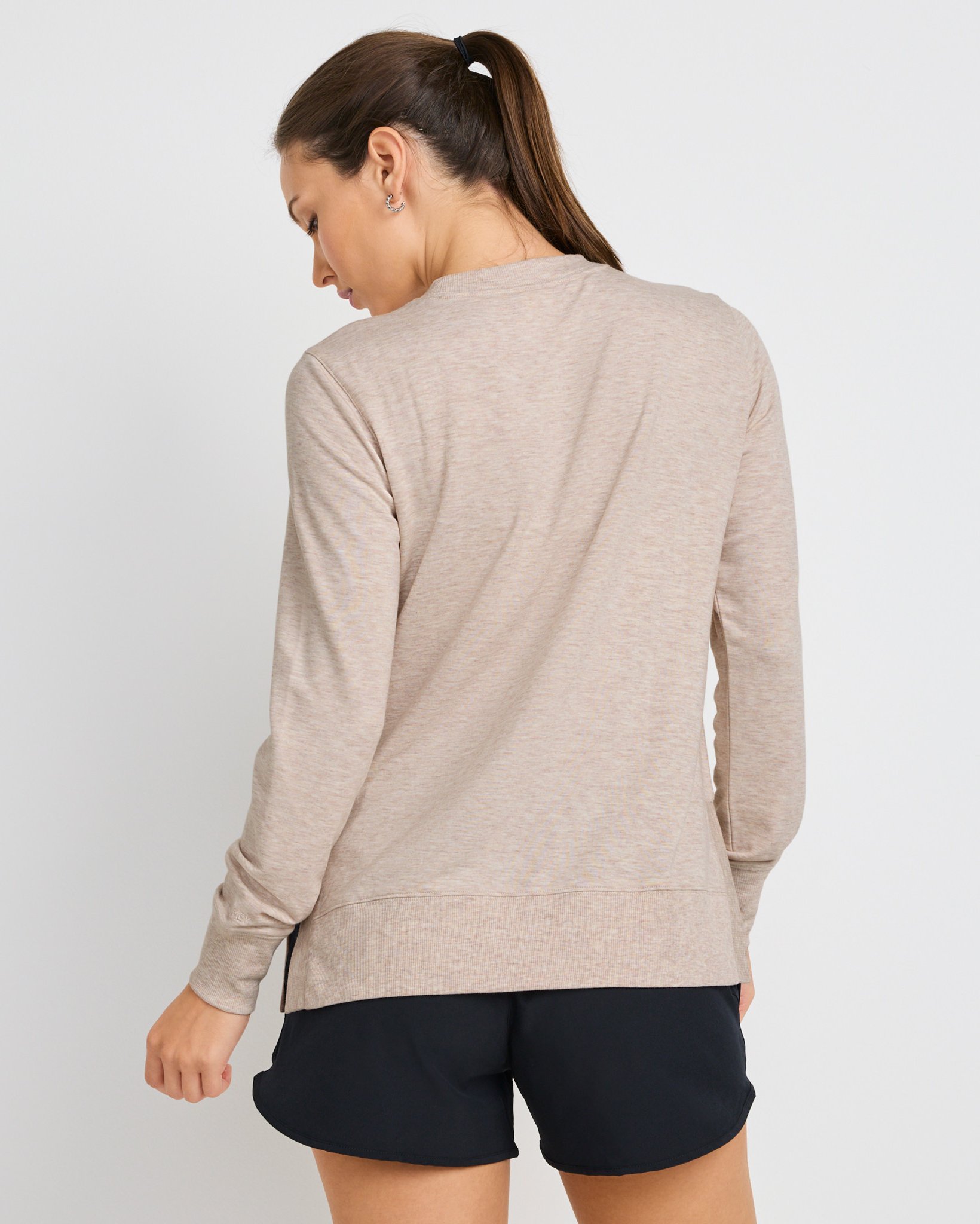 Solid French Terry Slouchy Top And Shorts Two Piece Set main image 1
