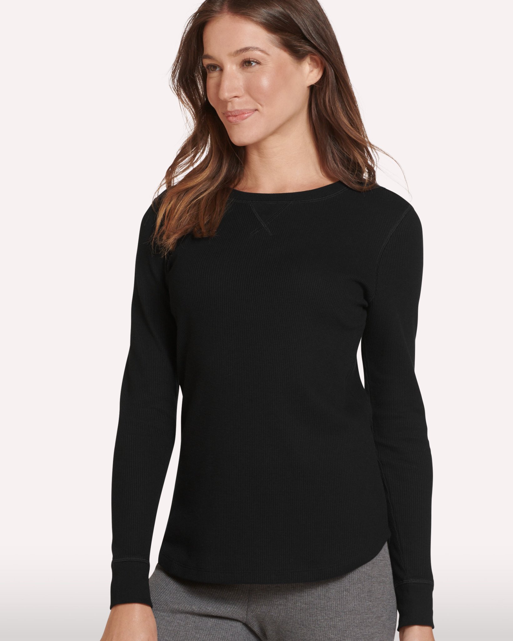 Long Sleeve Waffle Crew