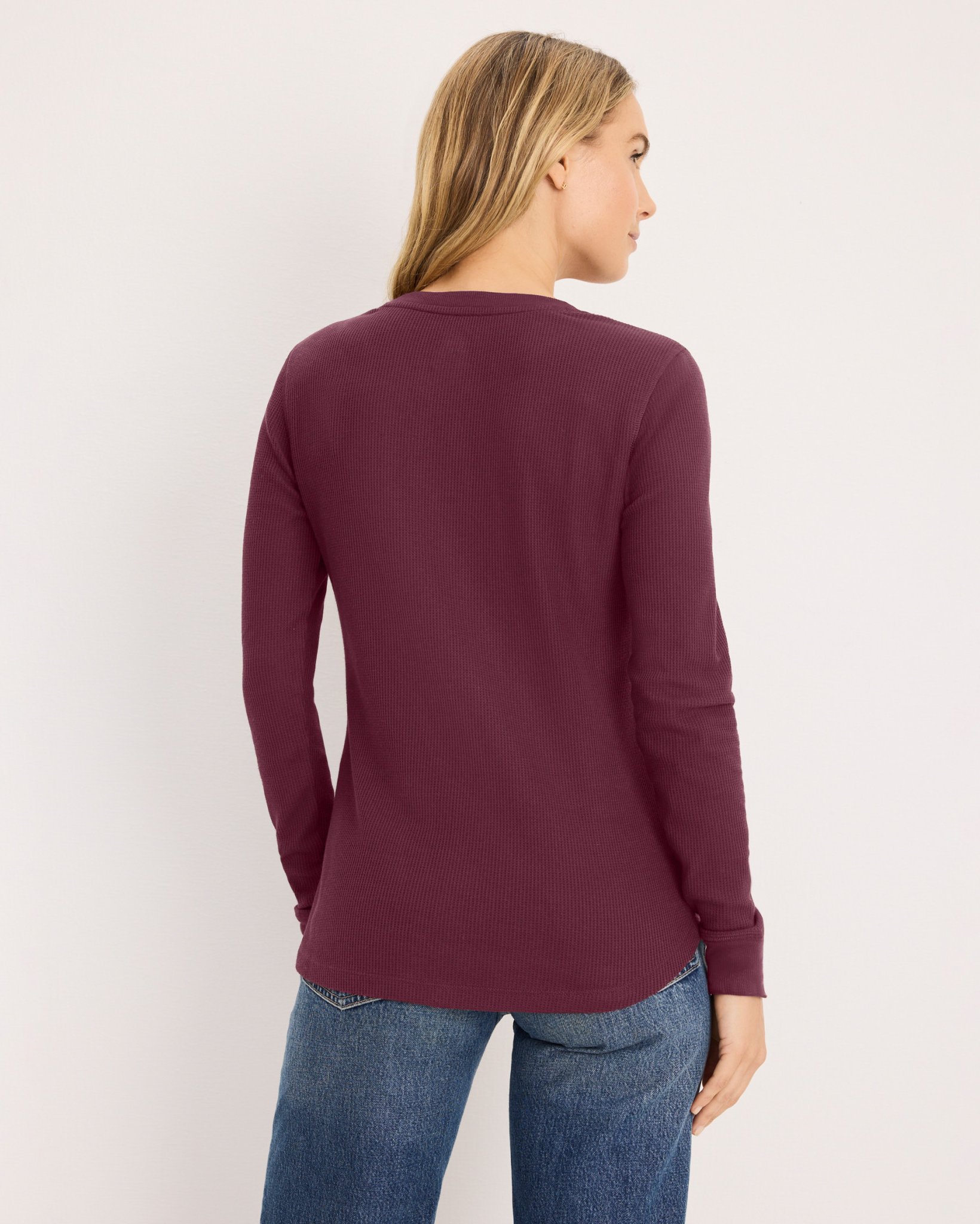 Long Sleeve Waffle Crew