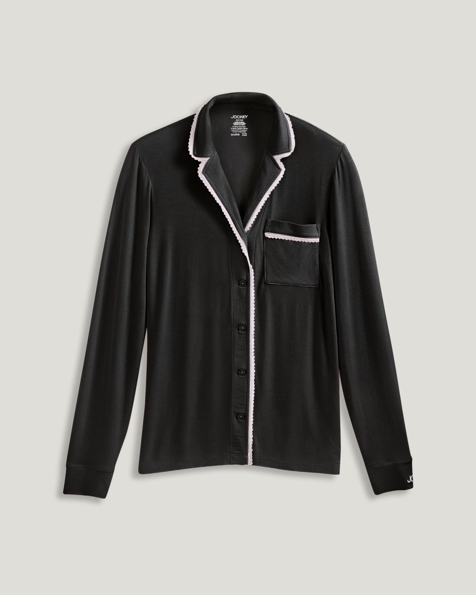 Jockey Cooling Modal Notch Collar Long Sleeve Top & Pant Set