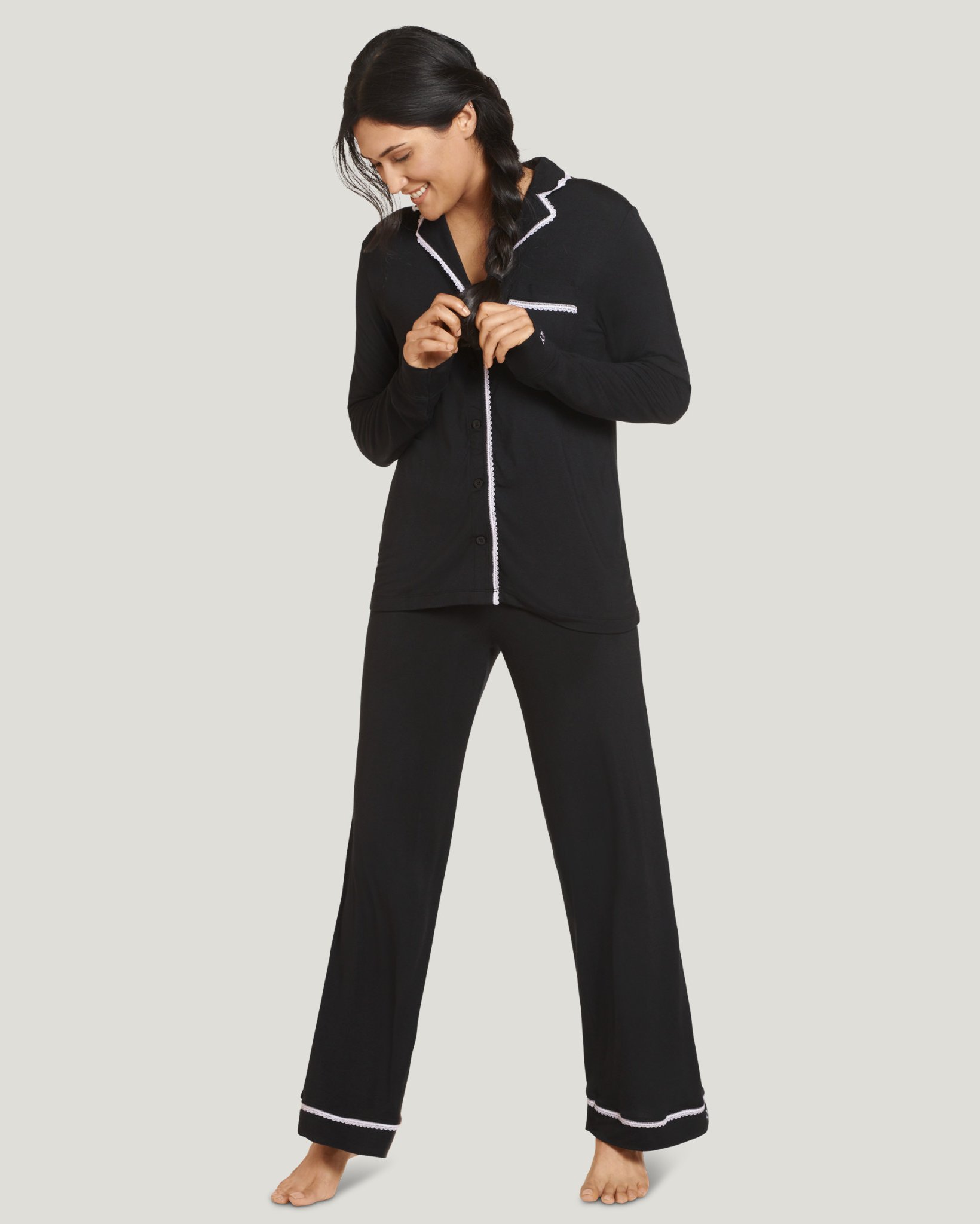 MADEL™ - Comfy Drop Shoulder Long Sleeve Top and Pants Set main image 1