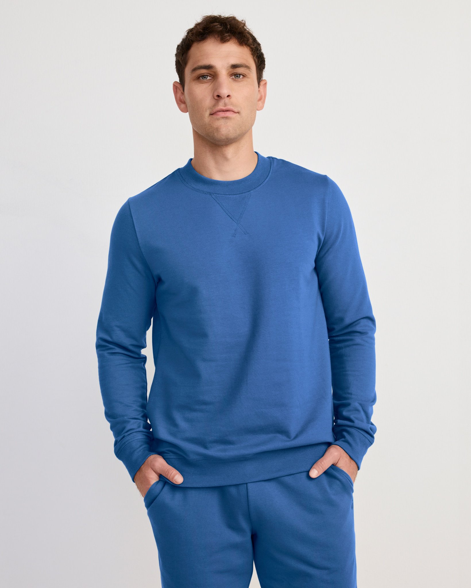 スウェット・トレーナー MALO BLUE COTTON SWEATSHIRT Off-White - Boys Royal Blue Cotton Sweatshirt