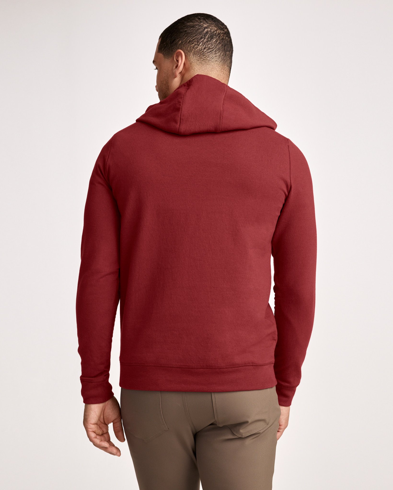 Lightweight Cotton Blend Fleece Hoodie