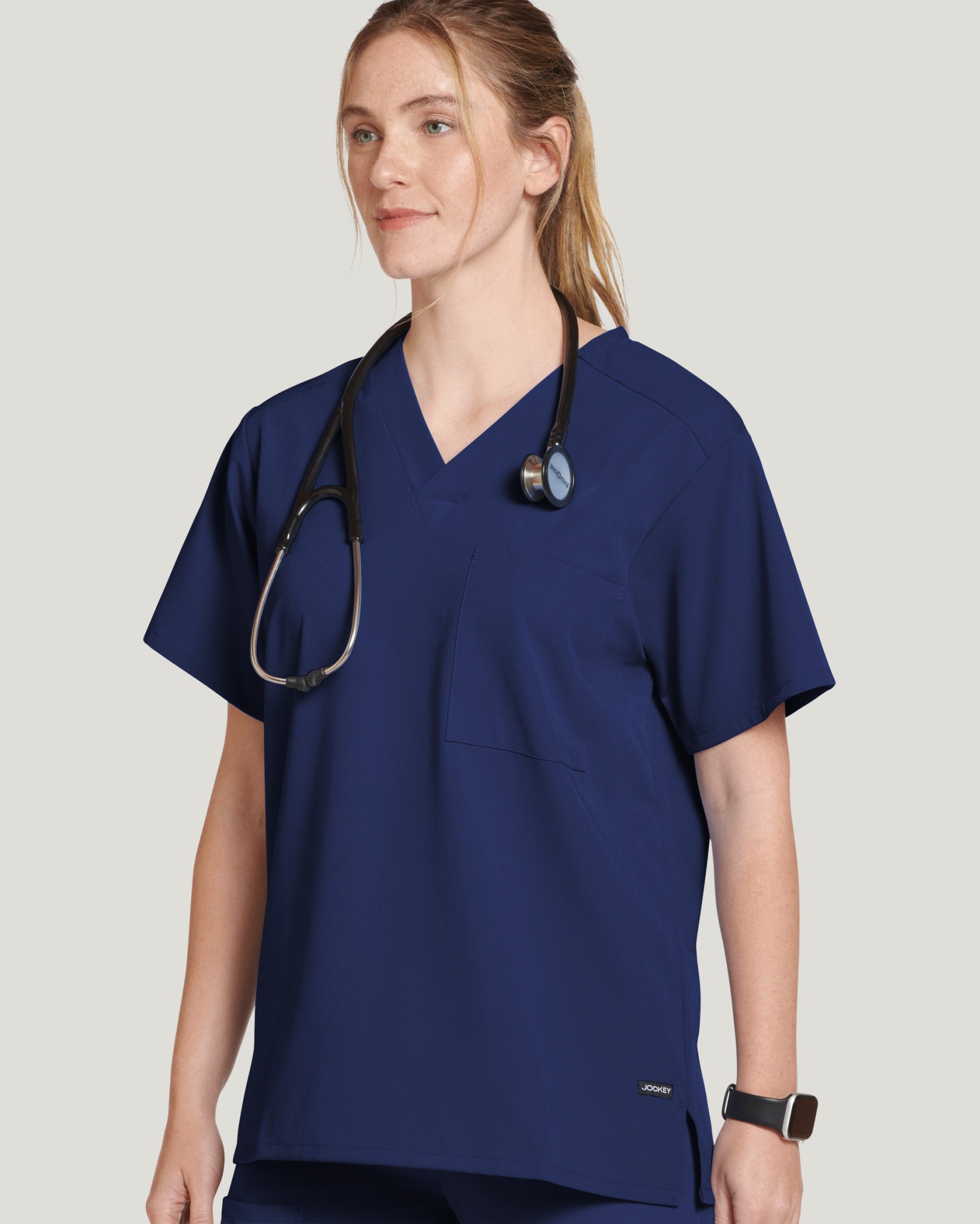 トップス jockey Classic Unisex One Pocket Stretch Scrub Top
