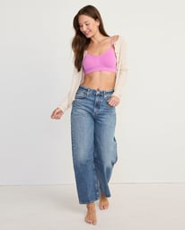 premium rib-knit bra top / lens リーカ premium rib-knit bra top / lens リーカ premium rib-knit bra