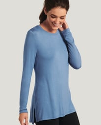 Long Sleeve Tee with Side Slits