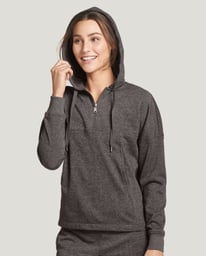 Glitter Half-Zip Hoodie