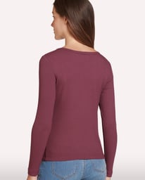 Rib Knit Long Sleeve Tee