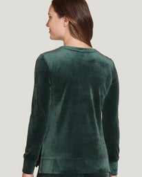 トップス Velour Knit Crew Neck Pullover Signature Velour Sweatshirt (Midnight) – K. Walker Collective