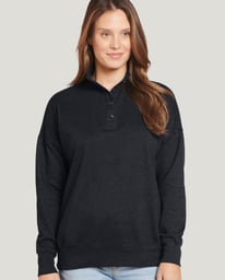 NORDISK■Micro fleece button neck sweatshirt■送料込 Fleece Lined Button Front Sweatshirt