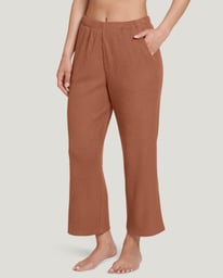 【HI FI FNK】Waffled Over Jogging Pants Waffle 7/8 Wide Leg Pant