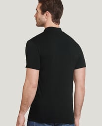 Cotton Stretch Mock Neck Tee